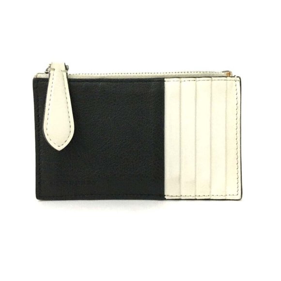 BURBERRY Bicolor Leather Card Holder Coin Case/7N0282 - Picture 1 of 8
